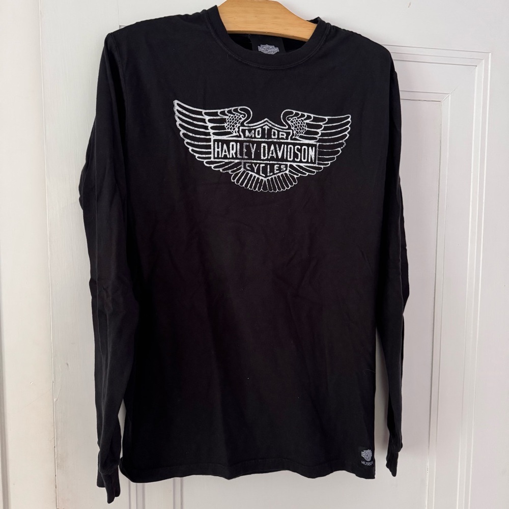 Harley-Davidson Black Long Sleeve Tee with Logo